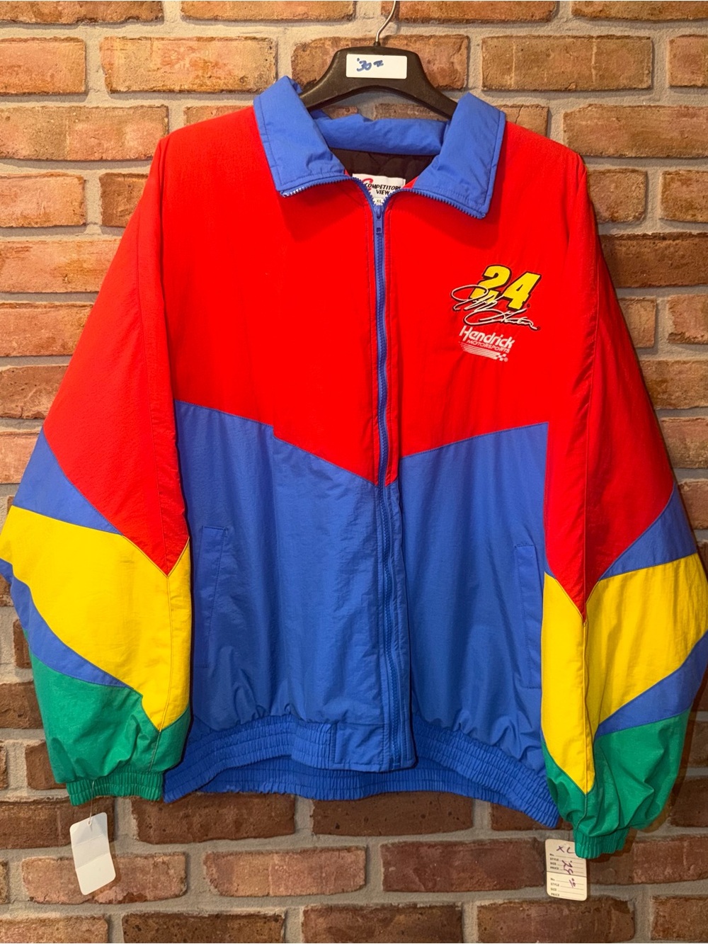 Vintage Jeff Gordon #24 Hendrick Motorsports NASCAR Windbreaker Jacket XL NOS